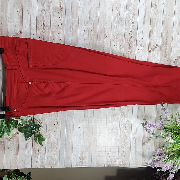 VIP Pants - NWOT, VIP, women's Red pants, stretchy fabric, Size 18